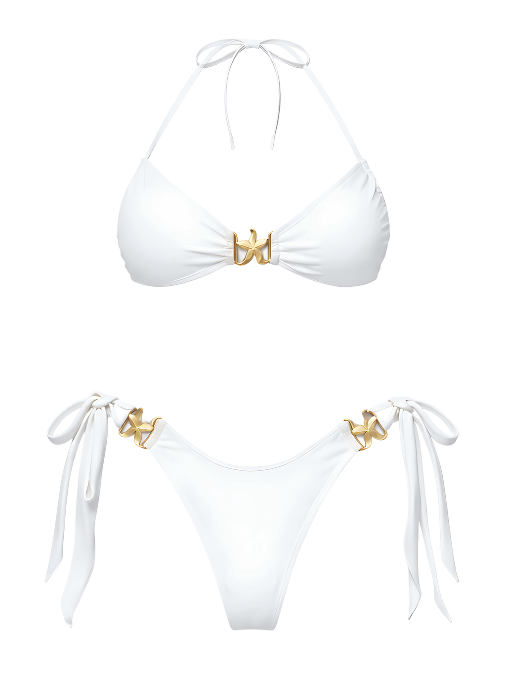 Tess-Luxe White Bikini
