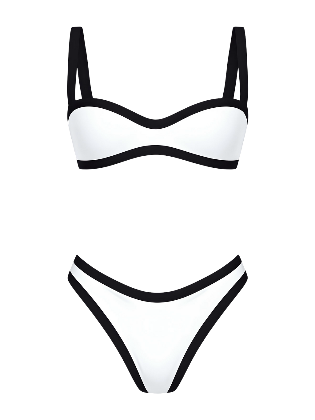Jade-Contrast Trim Set
