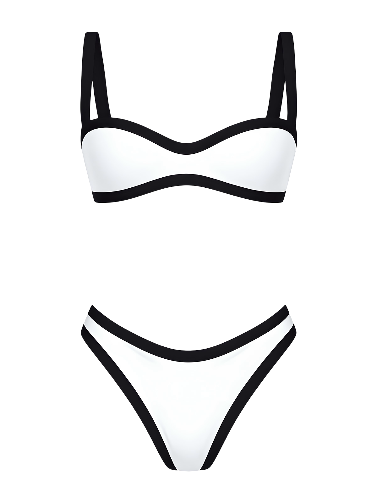 Jade-Contrast Trim Set