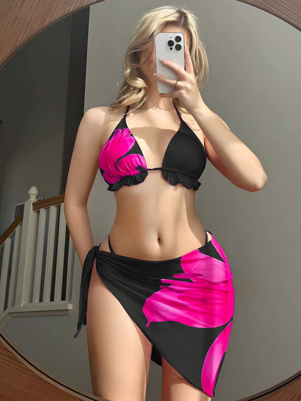 Rina-Floral Ruffle Set
