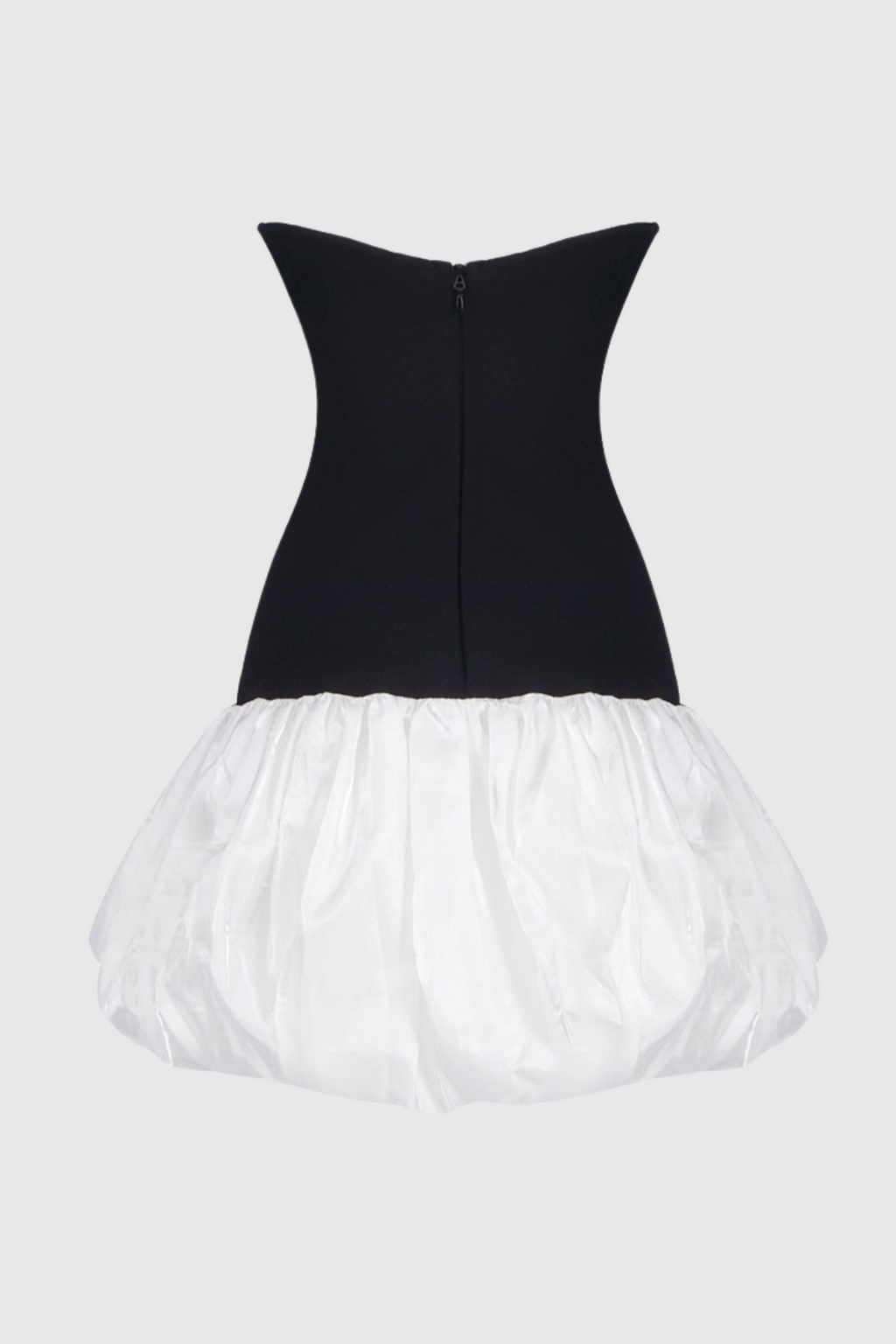 Kaidee Butterfly Strapless Puffy Mini Dress