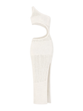 Mira Sculpt Mesh Slit Dress