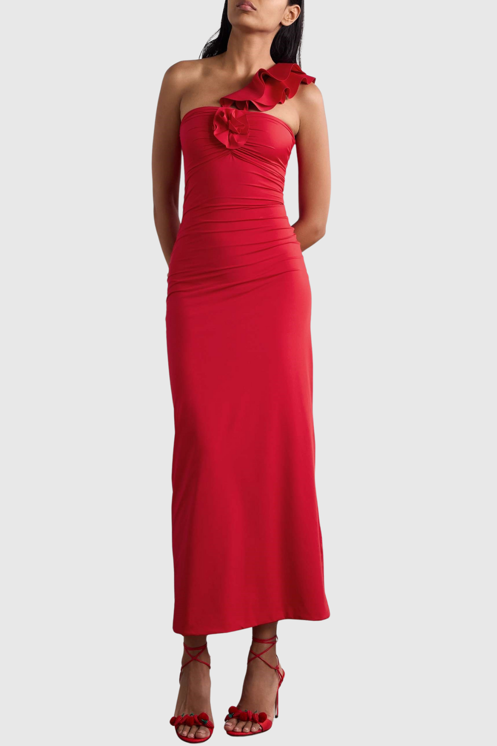 Adira Floral Ruffle Sleeveless Maxi Dress