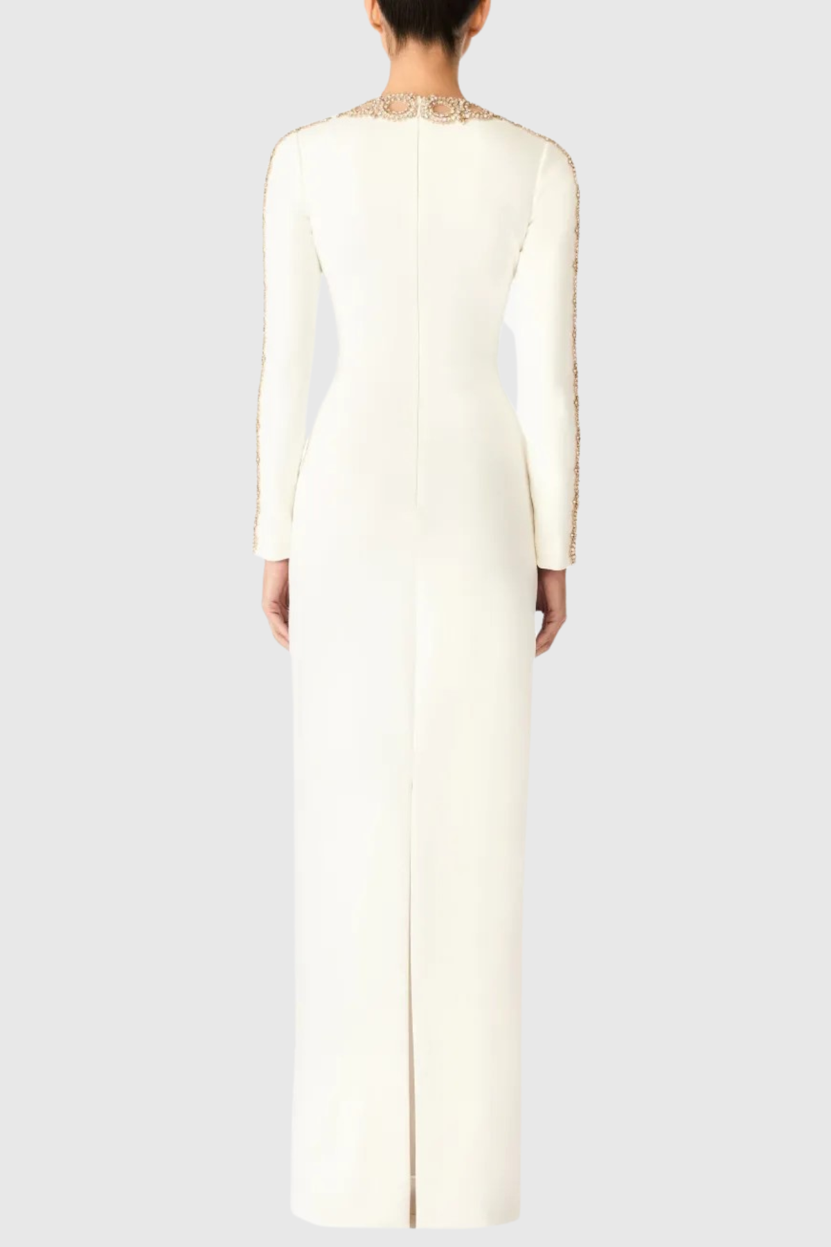 Adonis Crystal Embellished Maxi Dress - White