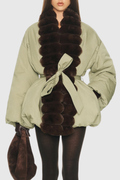 Aelano Faux Fur Collar Coat