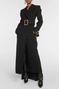 Allston Peak-lapel Belted Coat