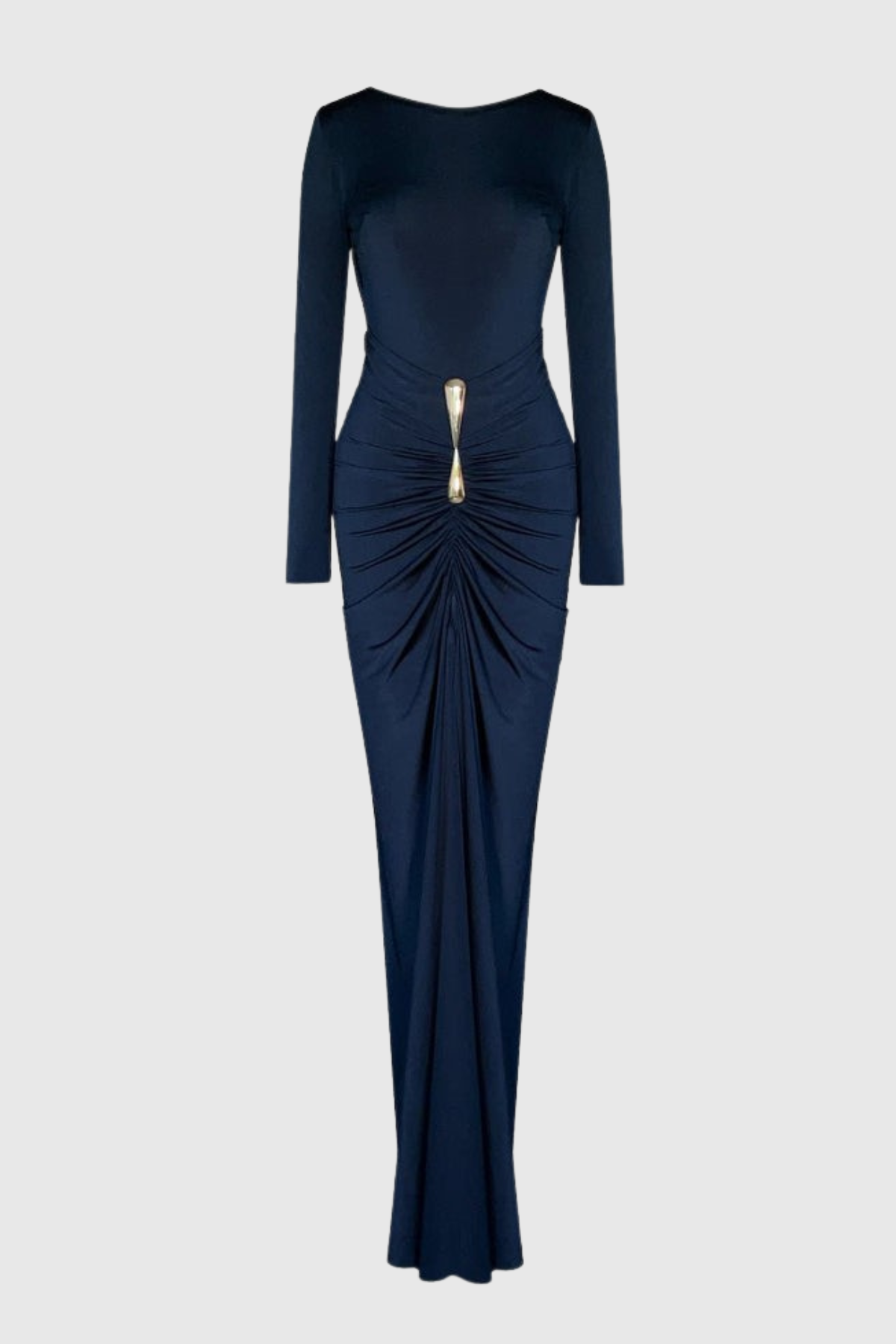 Amade Embellished Ruched Maxi Dress - Navy