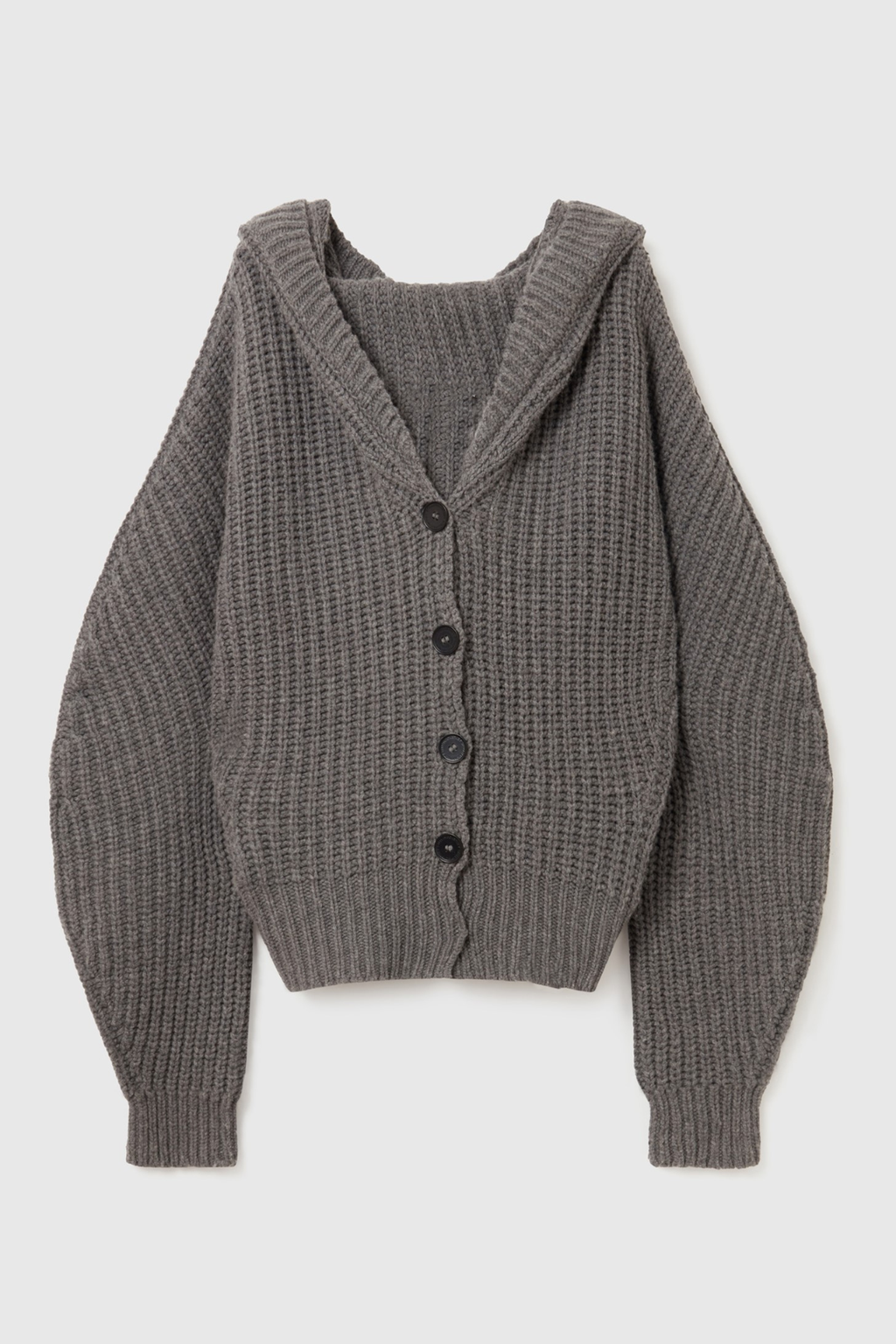 Ambra Ribbed Hooded Cardigan