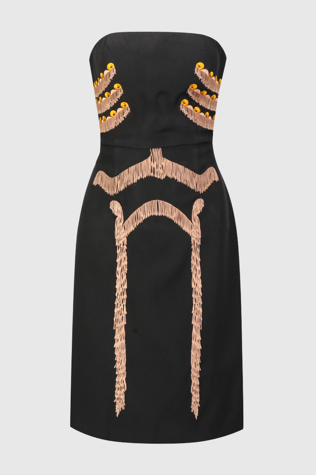 Annabet Strapless Embroidered Mini Dress