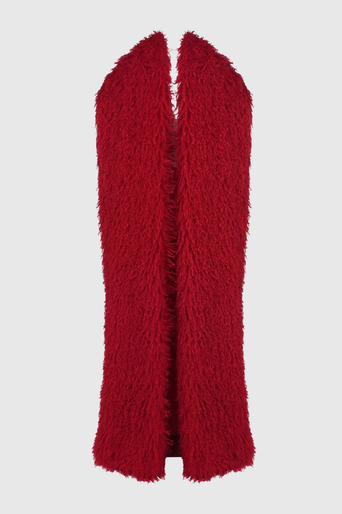 Arroyo Fringe Sleeveless Maxi Dress With Fur Cape