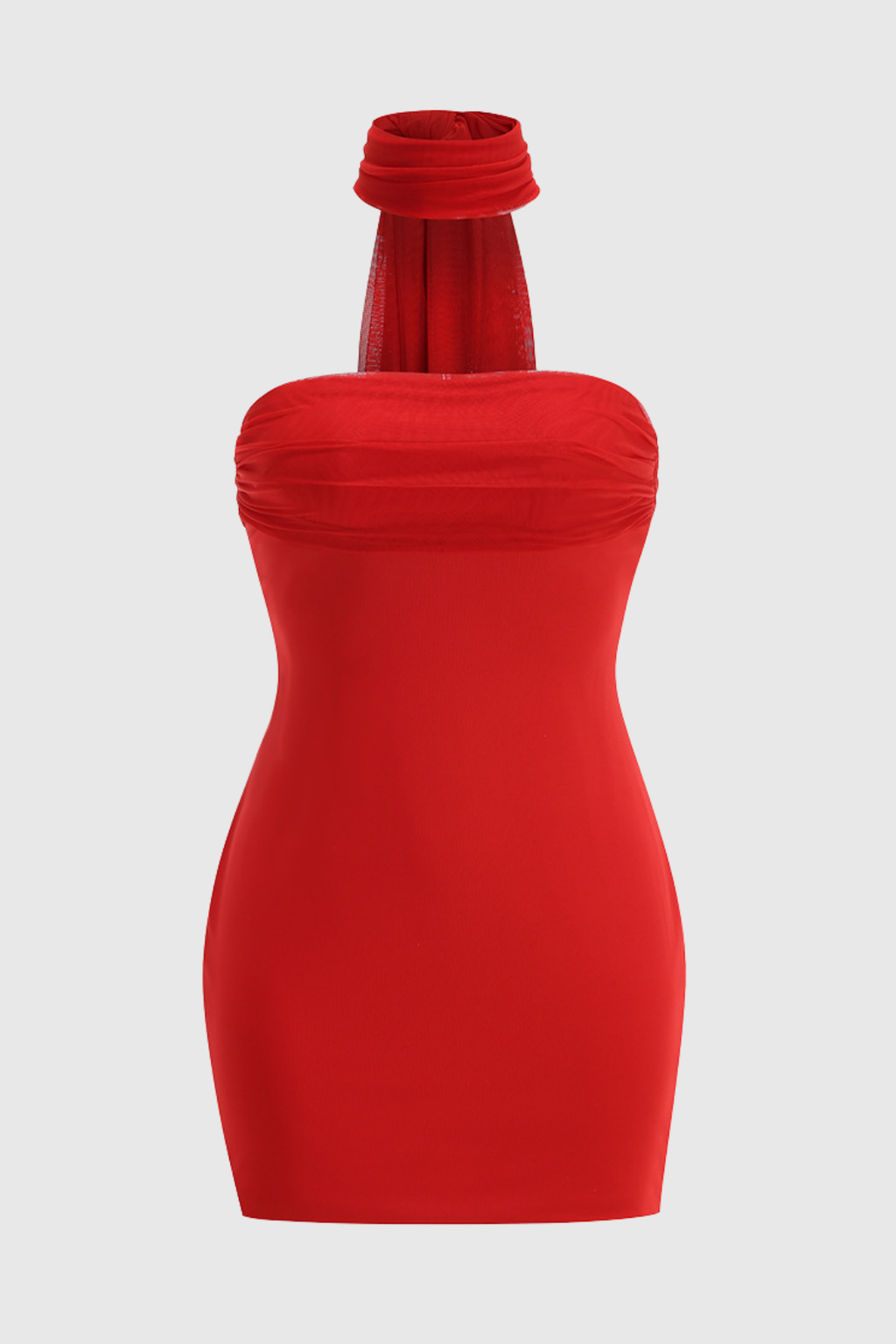 Asat Strapless Wrap Mini Dress - Red