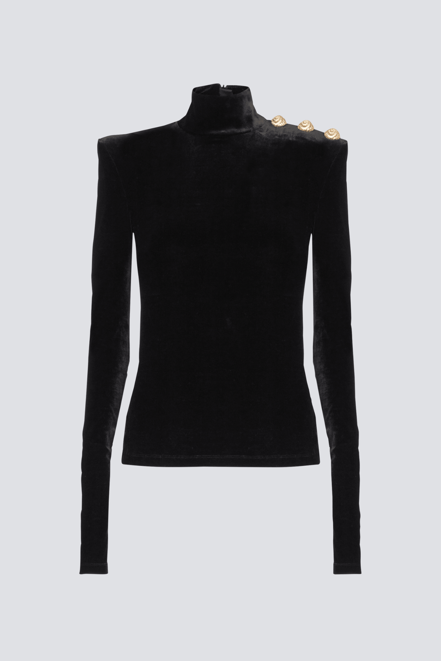 Asina Velvet Gold Buttoned Top