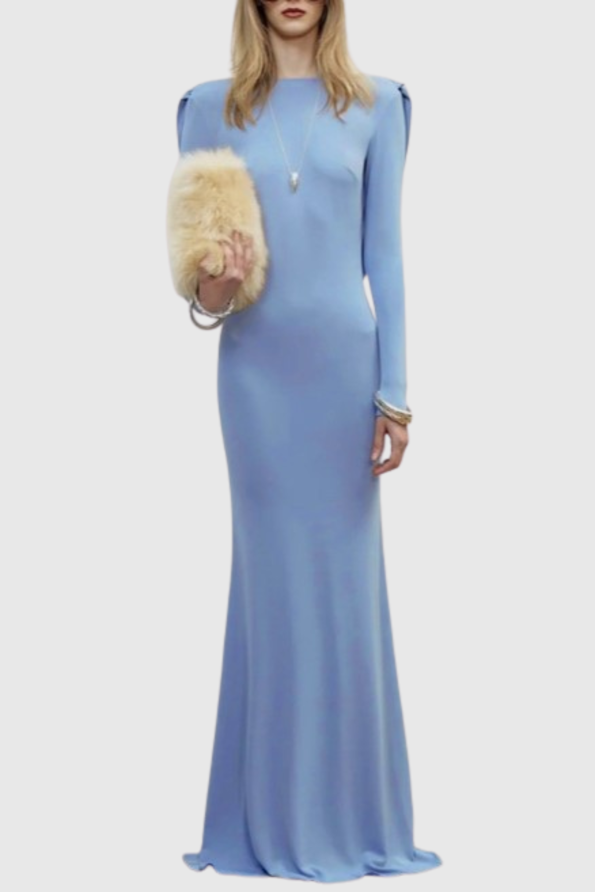 Asten Backless Draped Maxi Dress