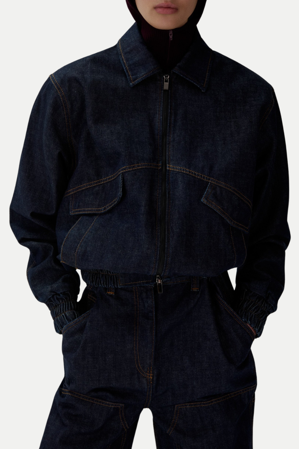 Austyan Denim Bomber Jacket