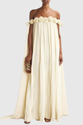 Baldwin Floral Off Shoulder Maxi Dress - Beige