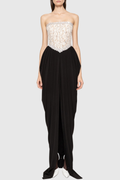 Bantya Strapless Lace Split Maxi Dress