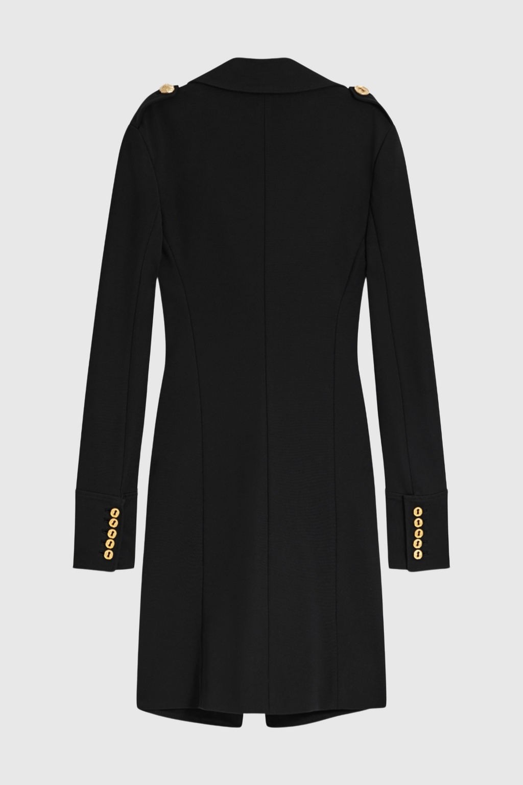 Baraia Asymmetric Gold-buttoned Embellished Coat
