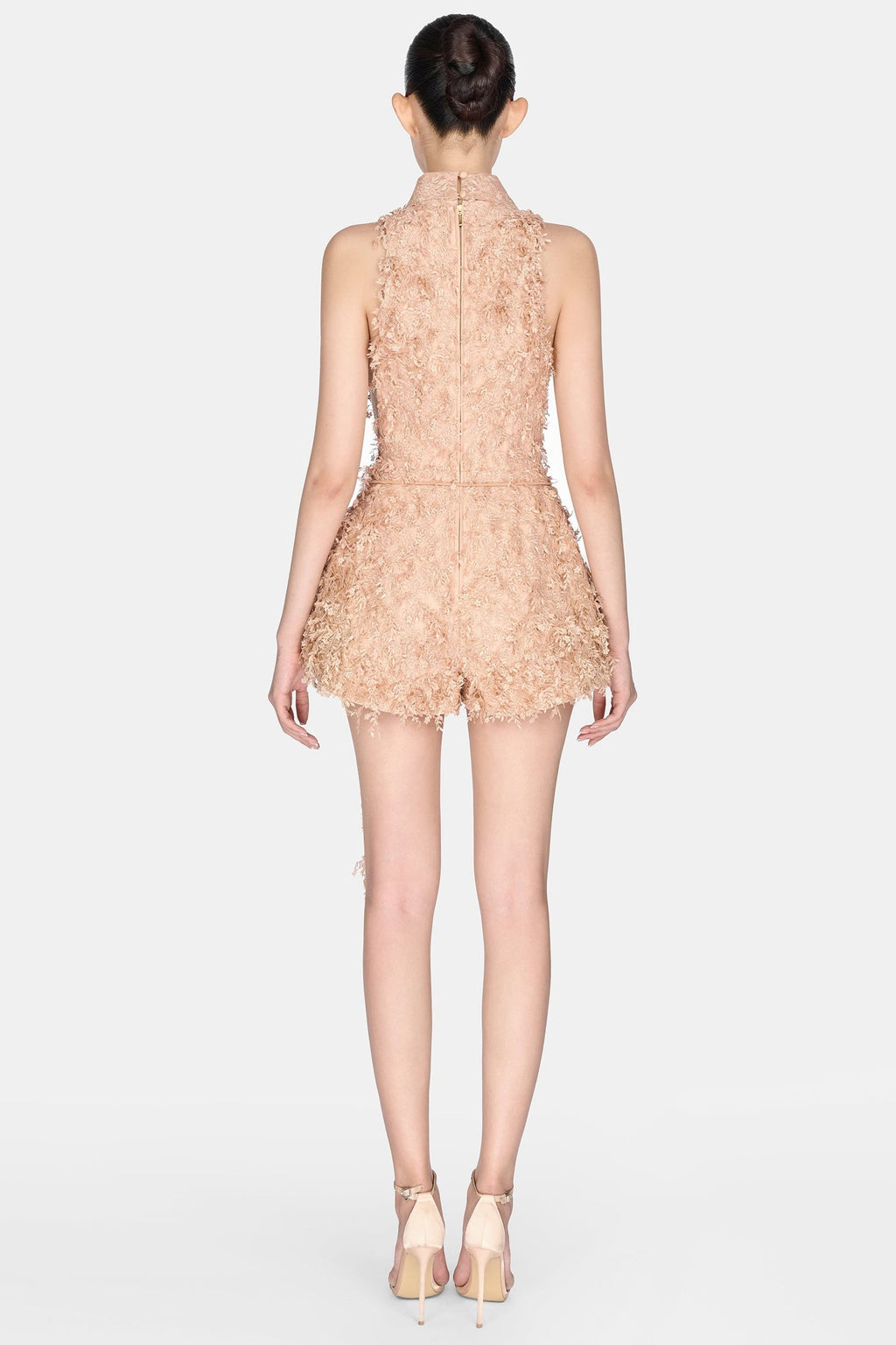 Barron Lace Jacquard Fringe Jumpsuit