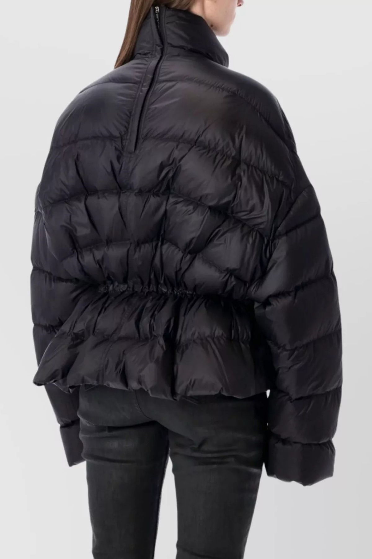 Berfara Quilted Drawstring Jacket - Black