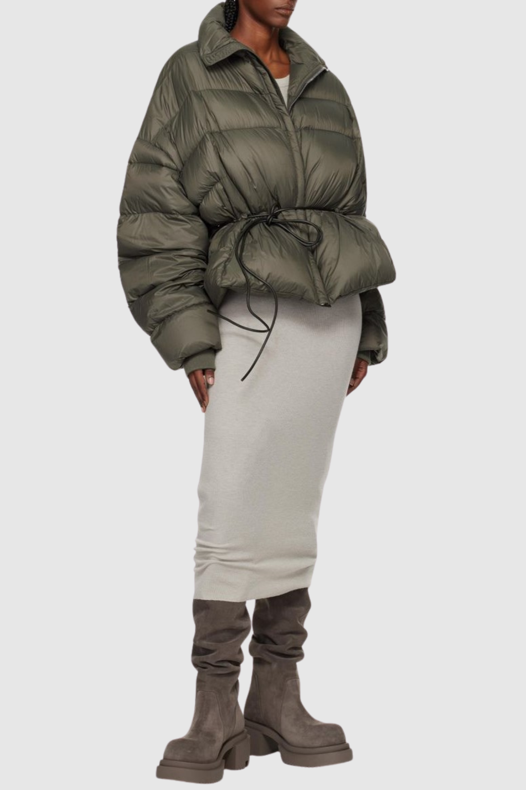 Berfara Quilted Drawstring Jacket - Green
