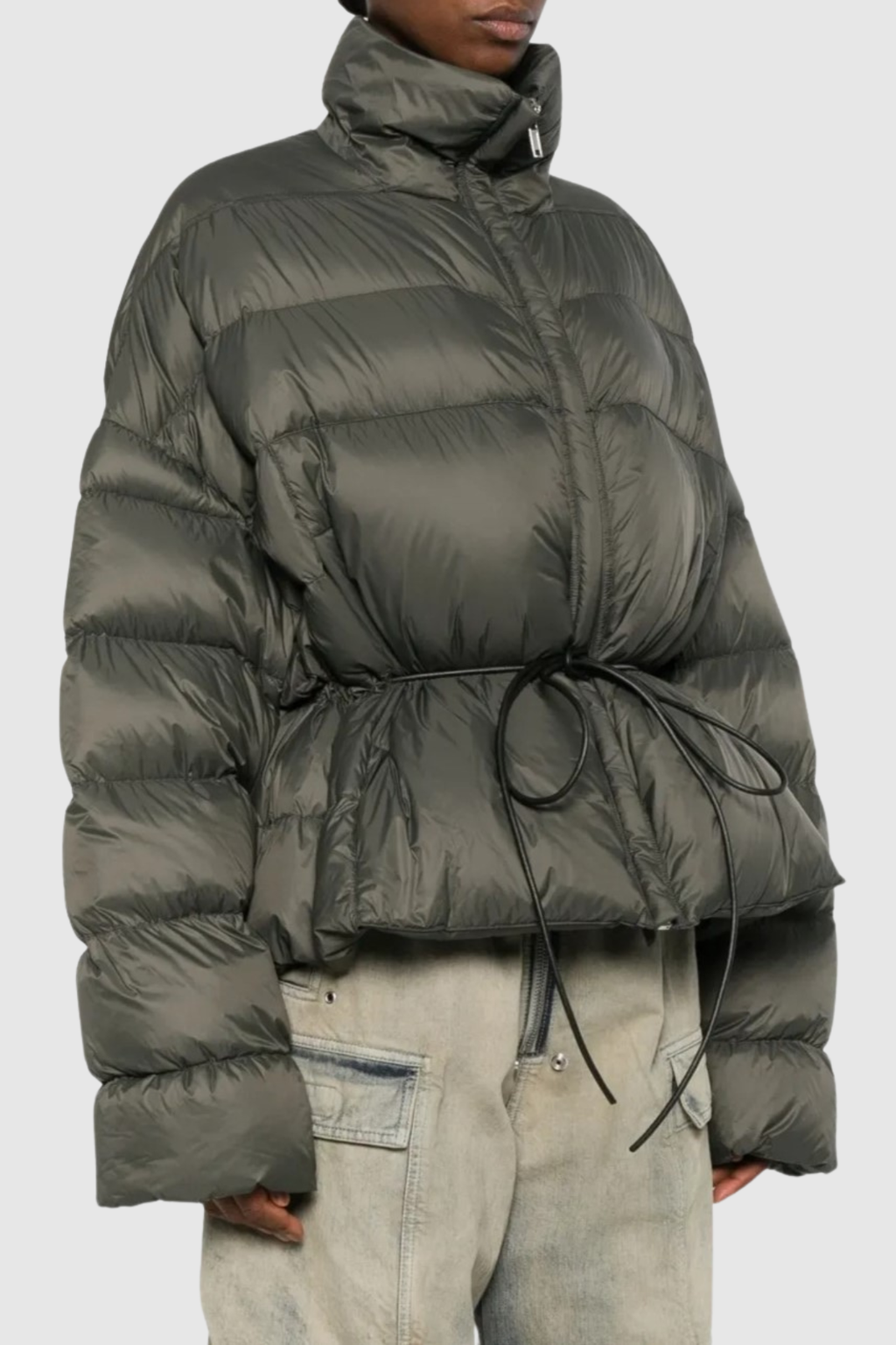 Berfara Quilted Drawstring Jacket - Green