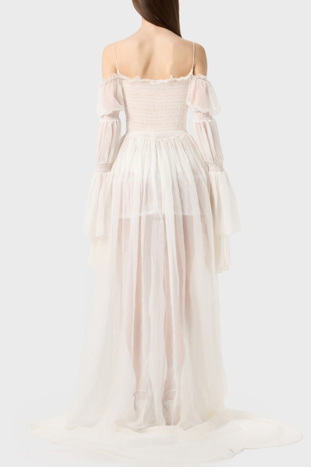 Biedo Off Shoulder Chiffon Maxi Dress
