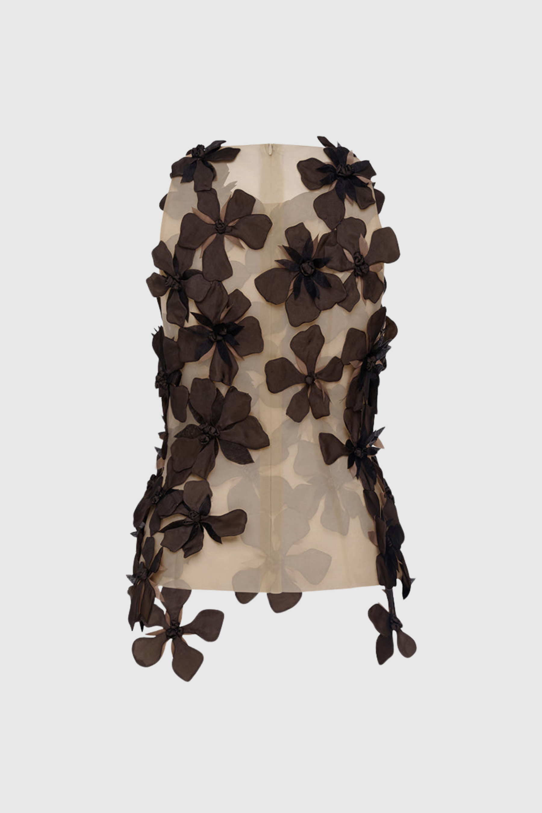 Boafo Floral Appliqué Mesh Top
