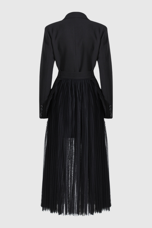 Cabo Double-Breasted Blazer And Tulle Skirt Set