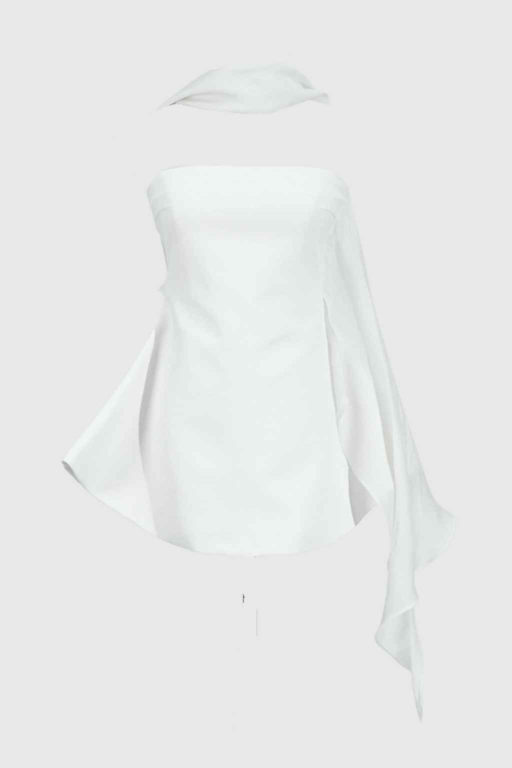 Calwa Scarf Strapless Flare Mini Dress