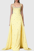 Celyn Crystal Embellished Maxi Dress - Yellow