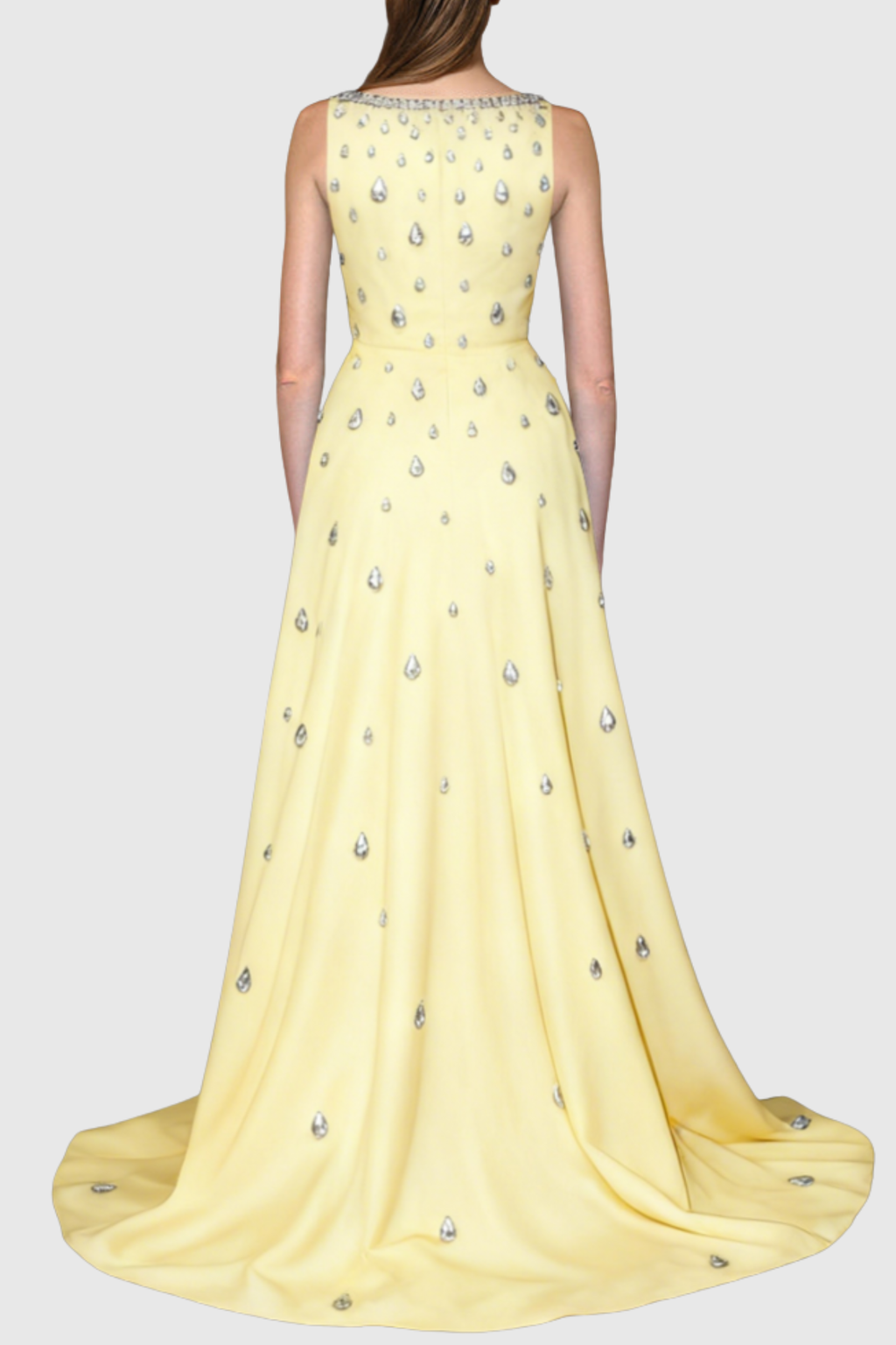 Celyn Crystal Embellished Maxi Dress - Yellow