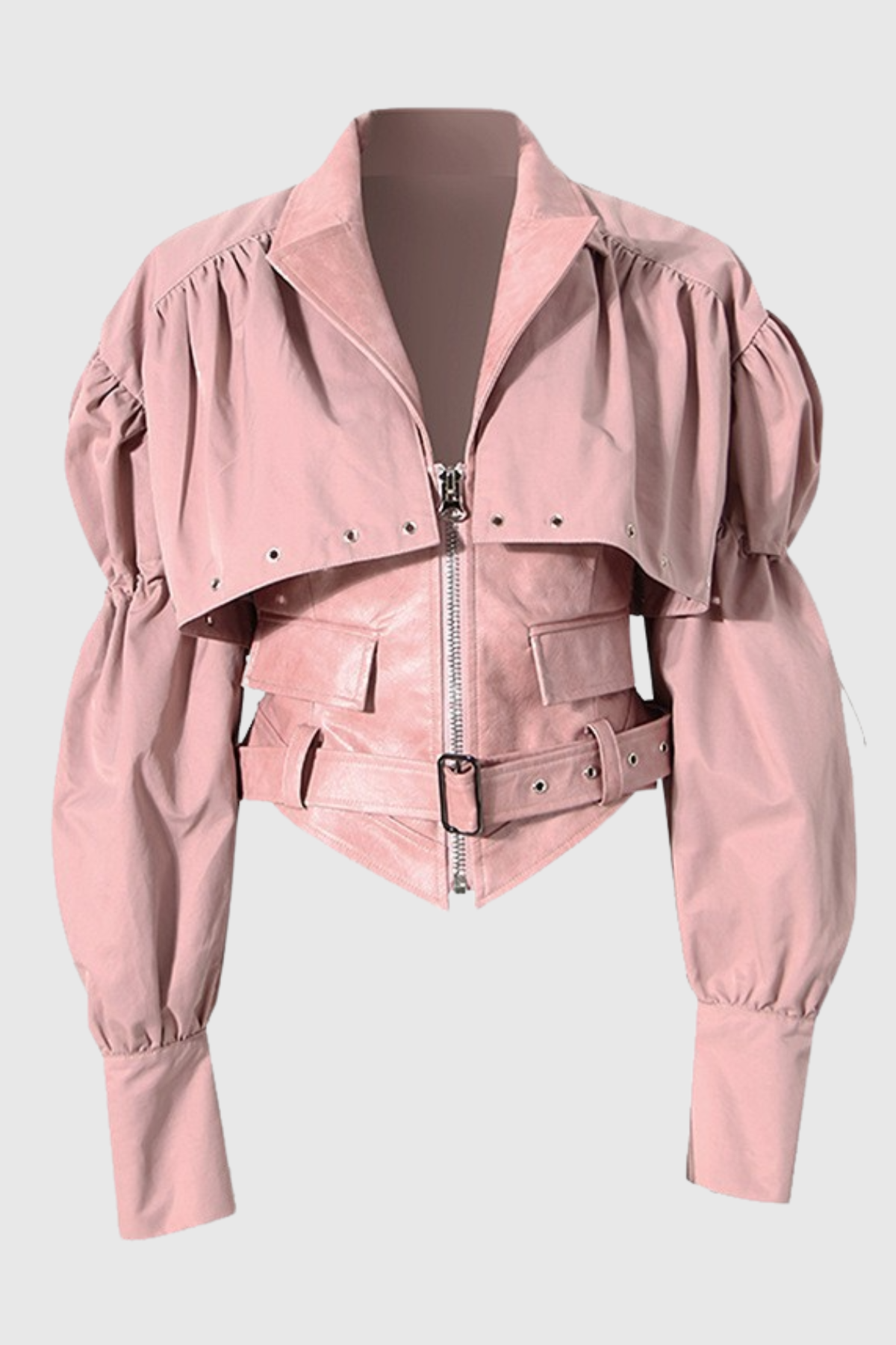 Chapa Faux Leather Jacke - Pink