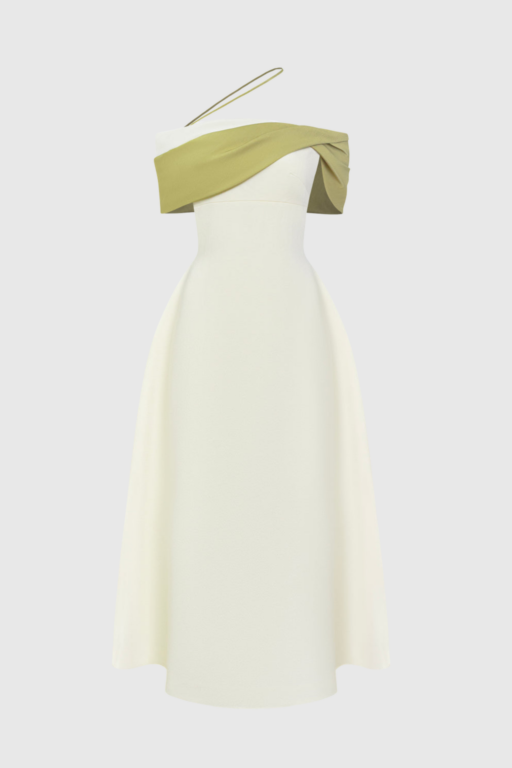 Cicek Floral Appliqué Off Shoulder Midi Dress