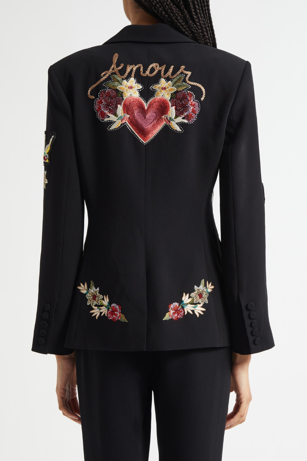 Claudra Embroidered Blazer & Pants Set