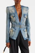 Delena Belted Denim Jacket