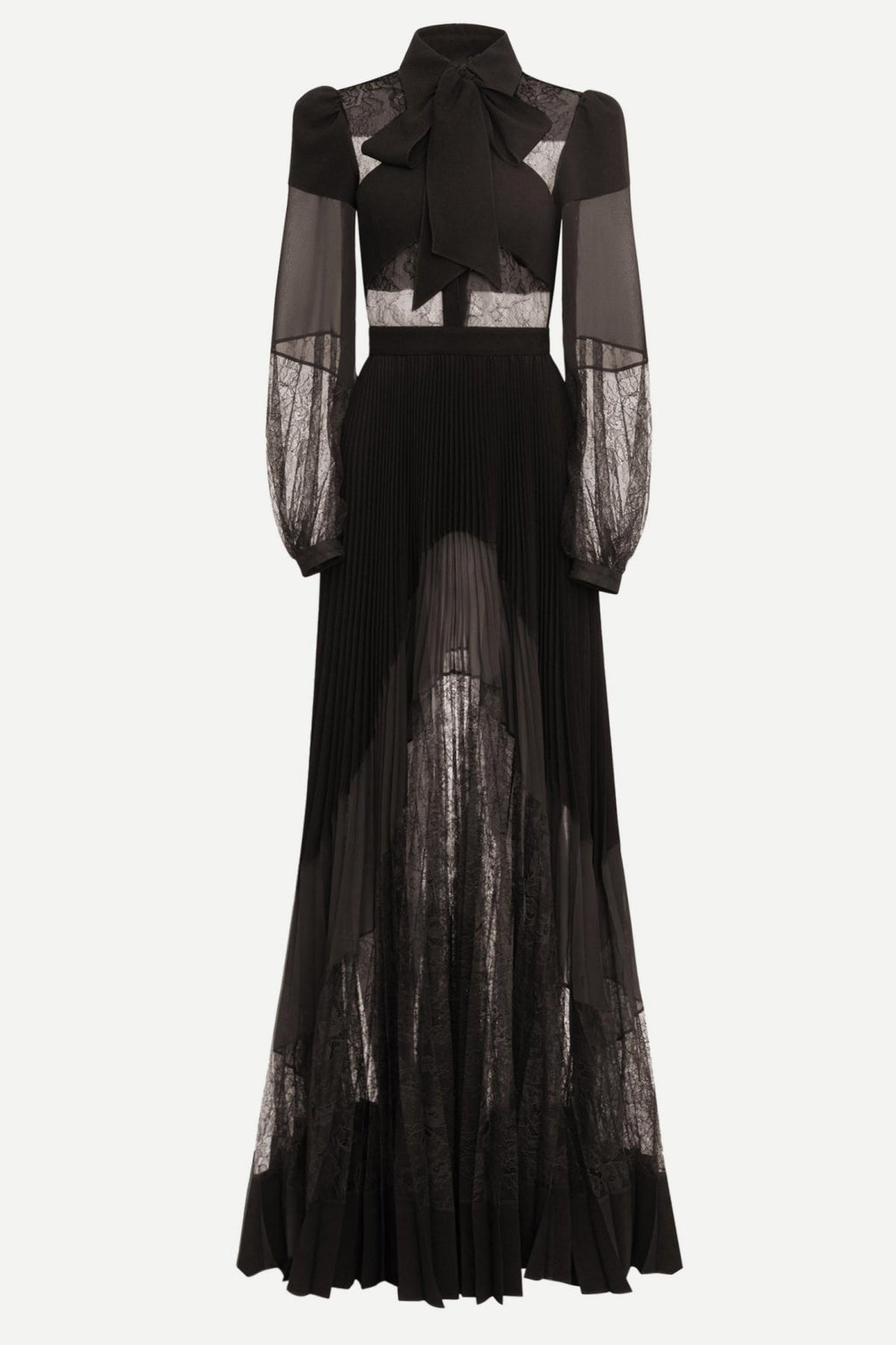 Dimaia Lace Pleated Maxi Dress