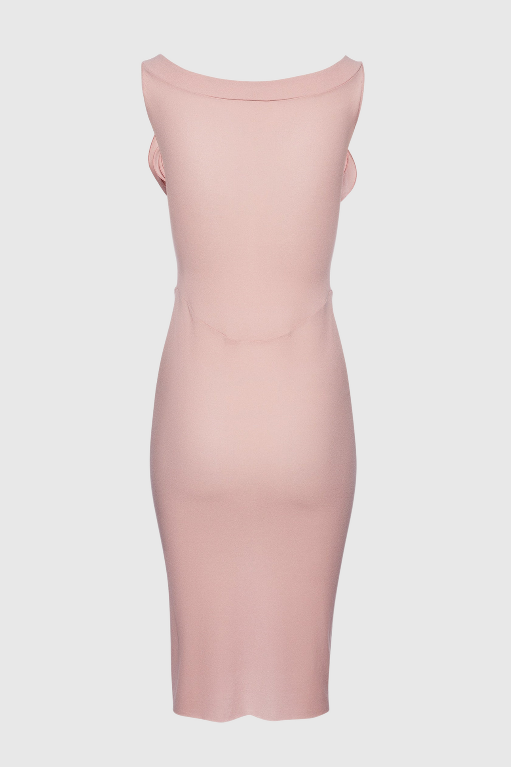 Dinella Floral Appliqué Corset Midi Dress - Pink