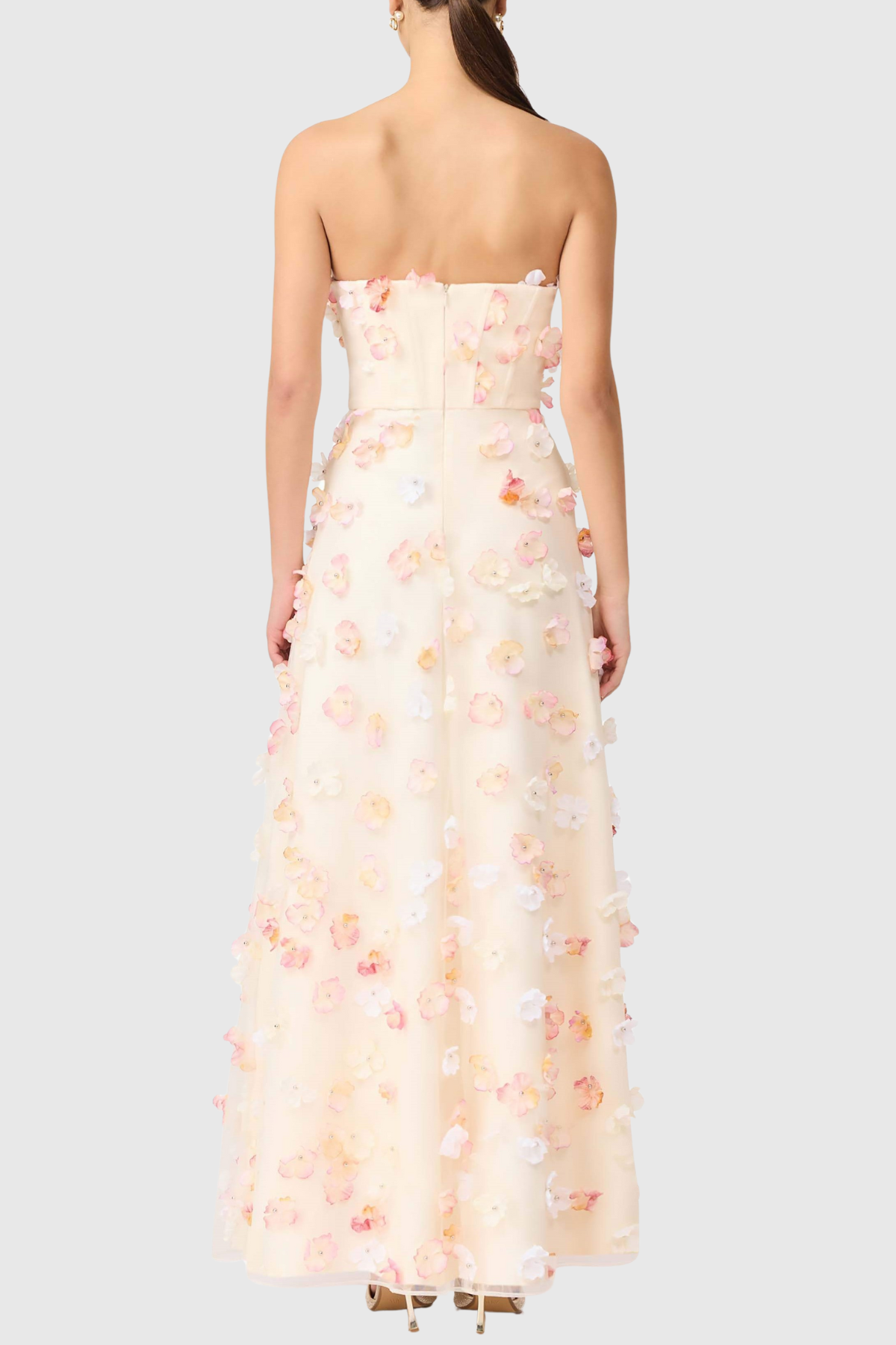 Elija Floral Strapless Maxi Dress