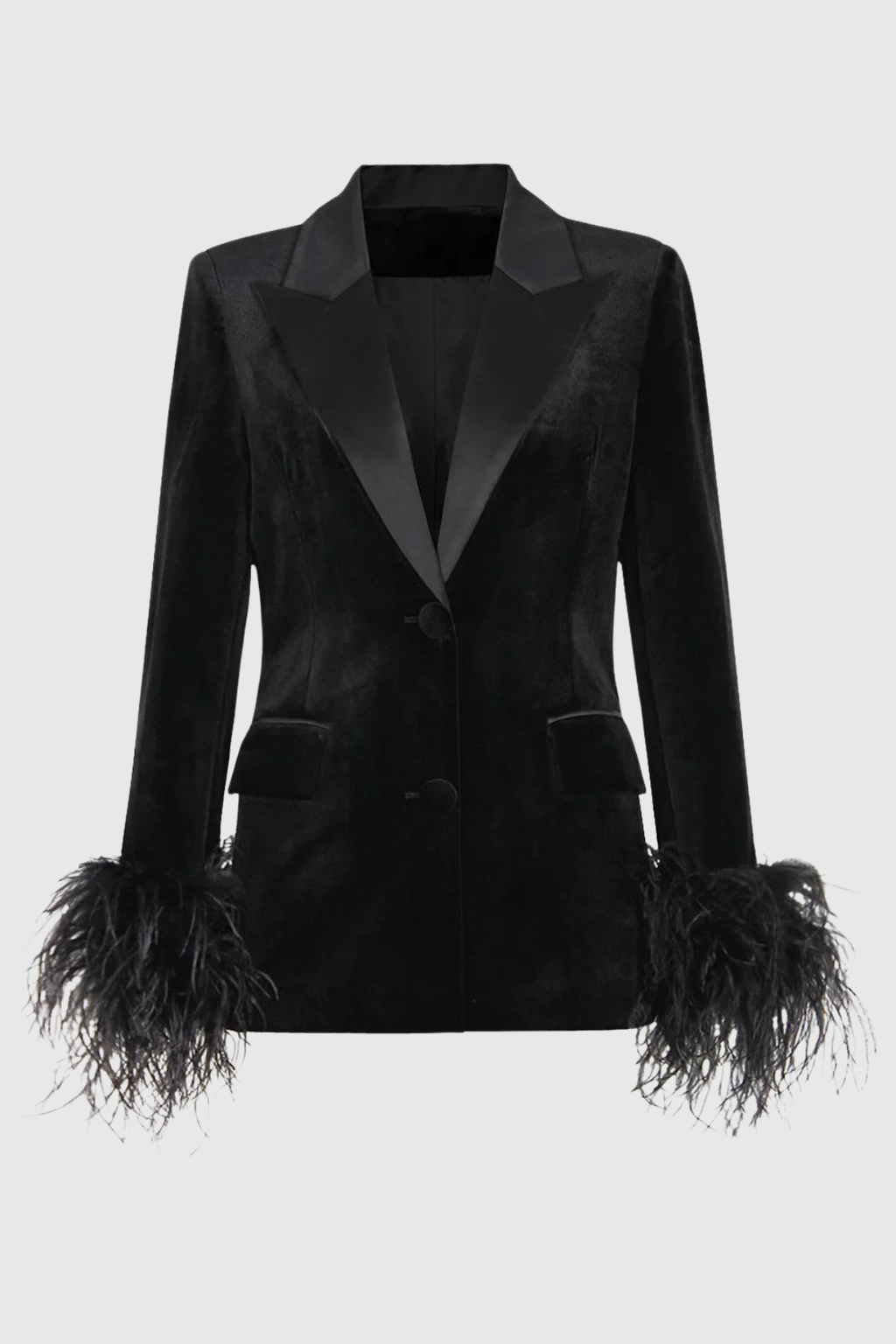 Eliseo Feather Velvet Blazer