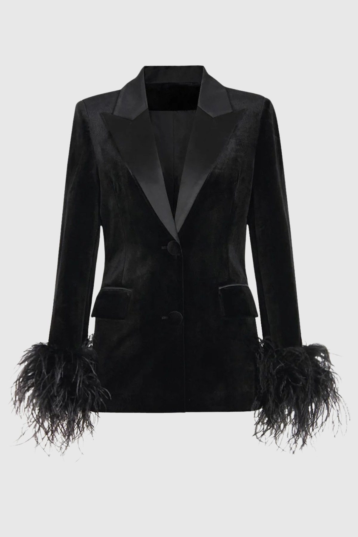 Eliseo Feather Velvet Blazer