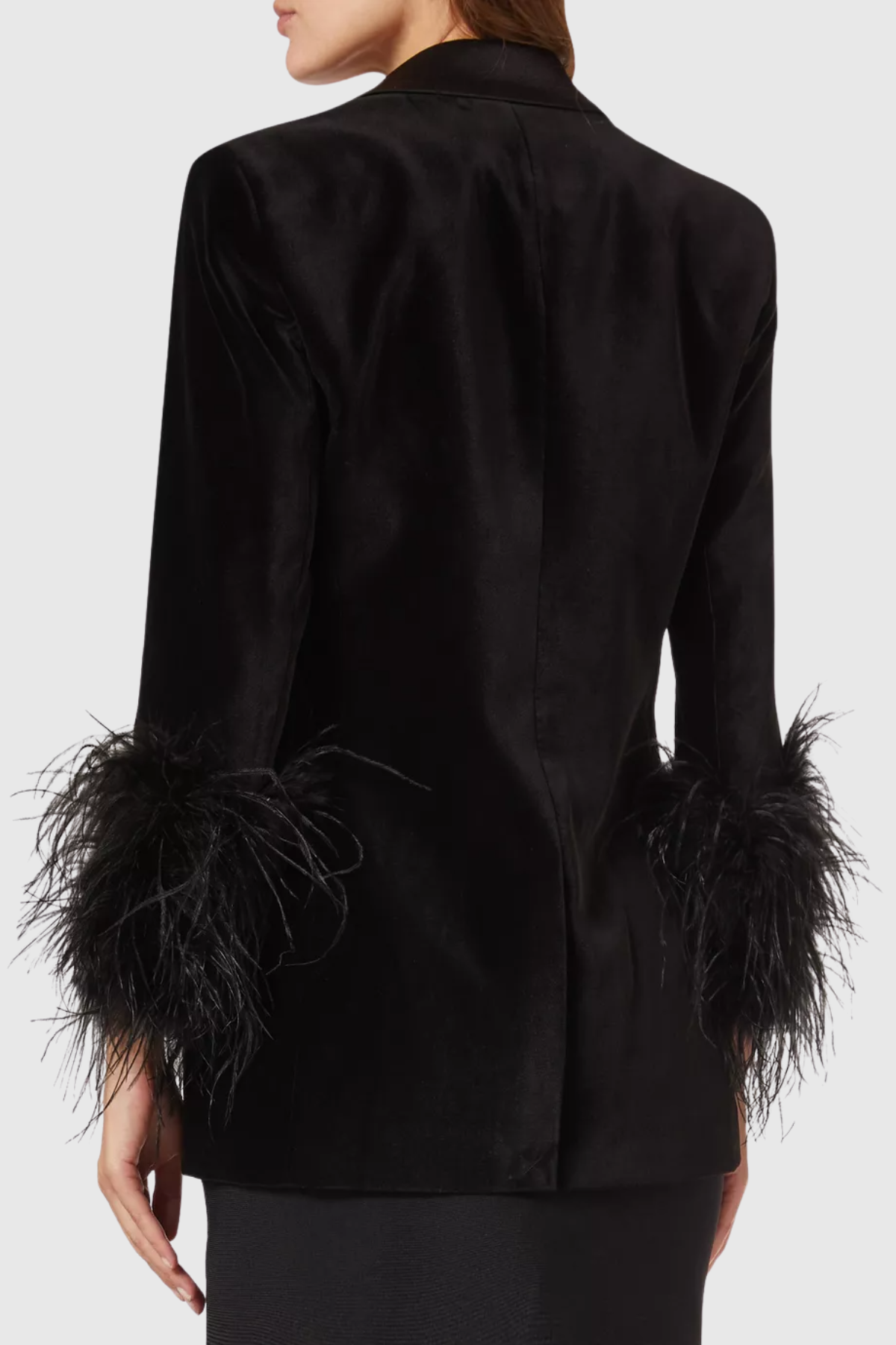 Eliseo Feather Velvet Blazer