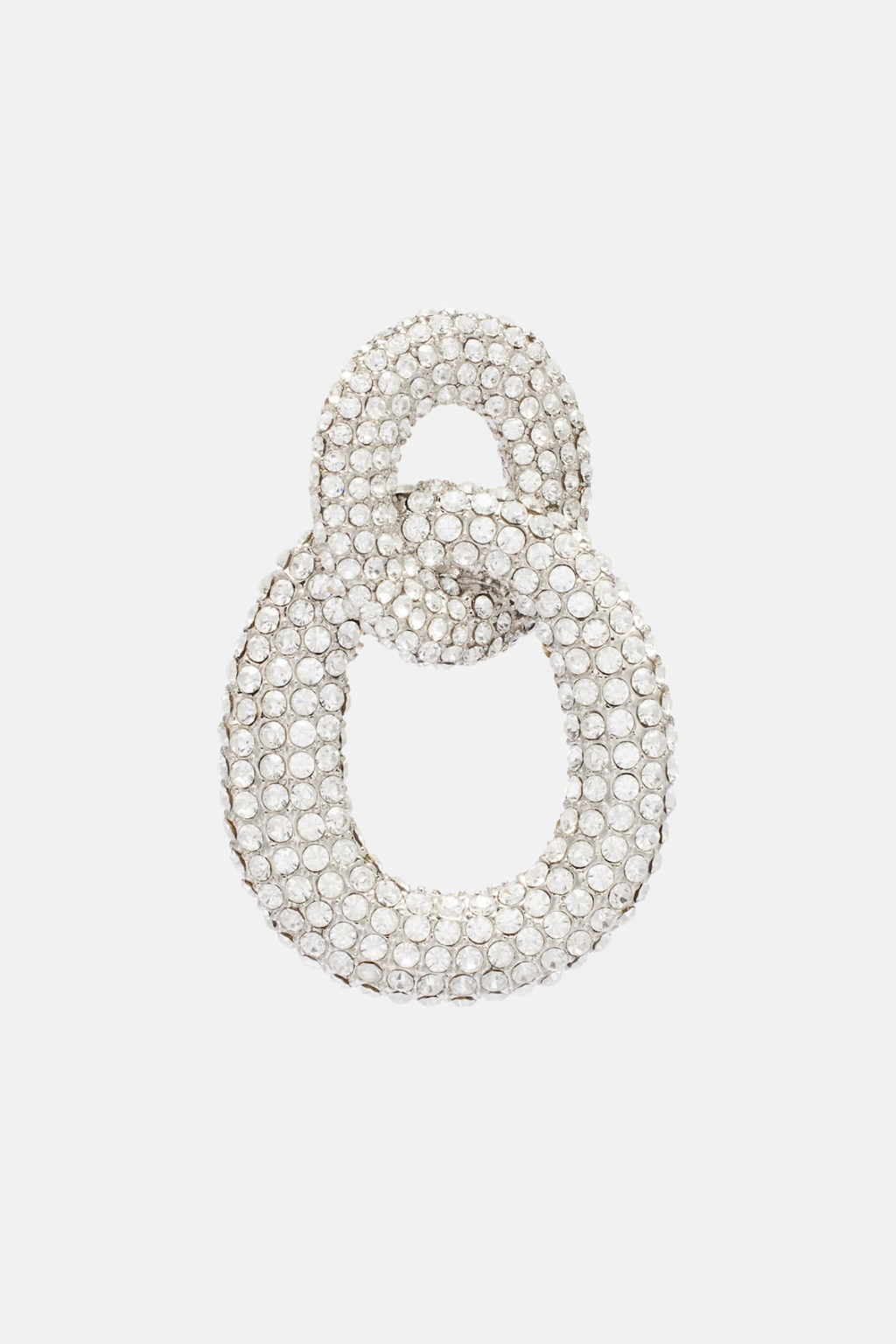 Evier Crystal Link Earrings - Silver