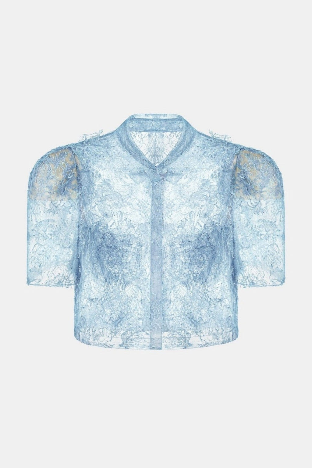 Finlia Lace Top & Mini Skirt Set - Blue