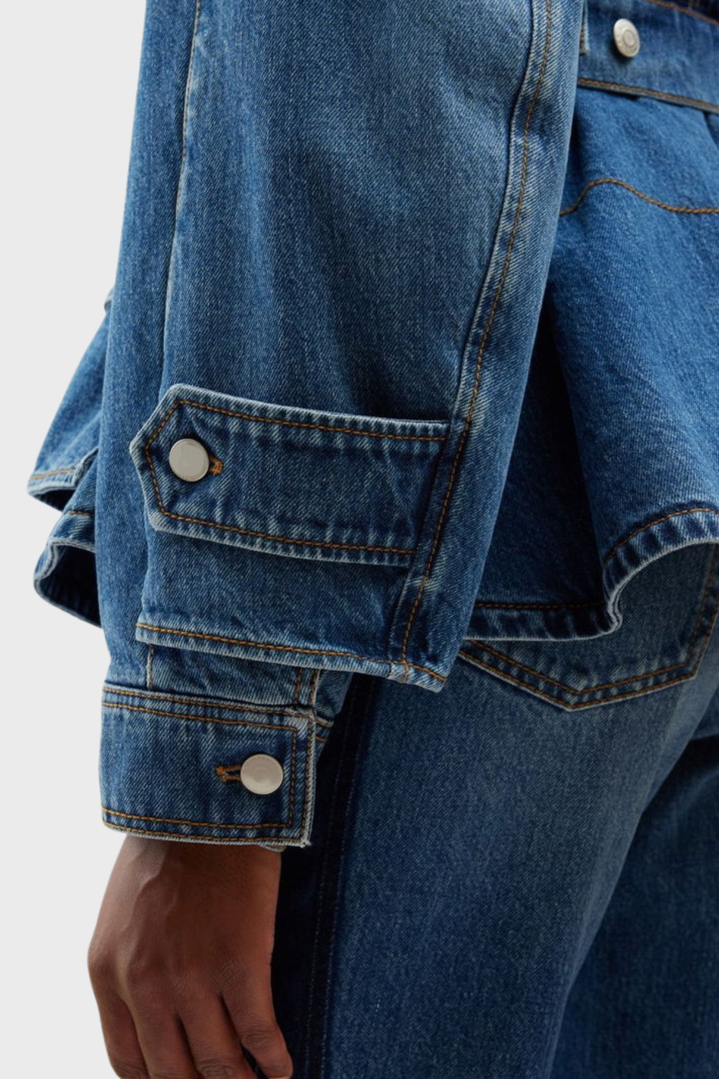 Fraser Asymmetric Ruffle Denim Jacket