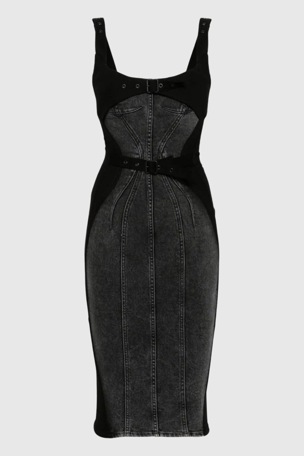 Freitas Belted Denim Midi Dress