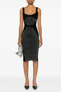 Freitas Belted Denim Midi Dress