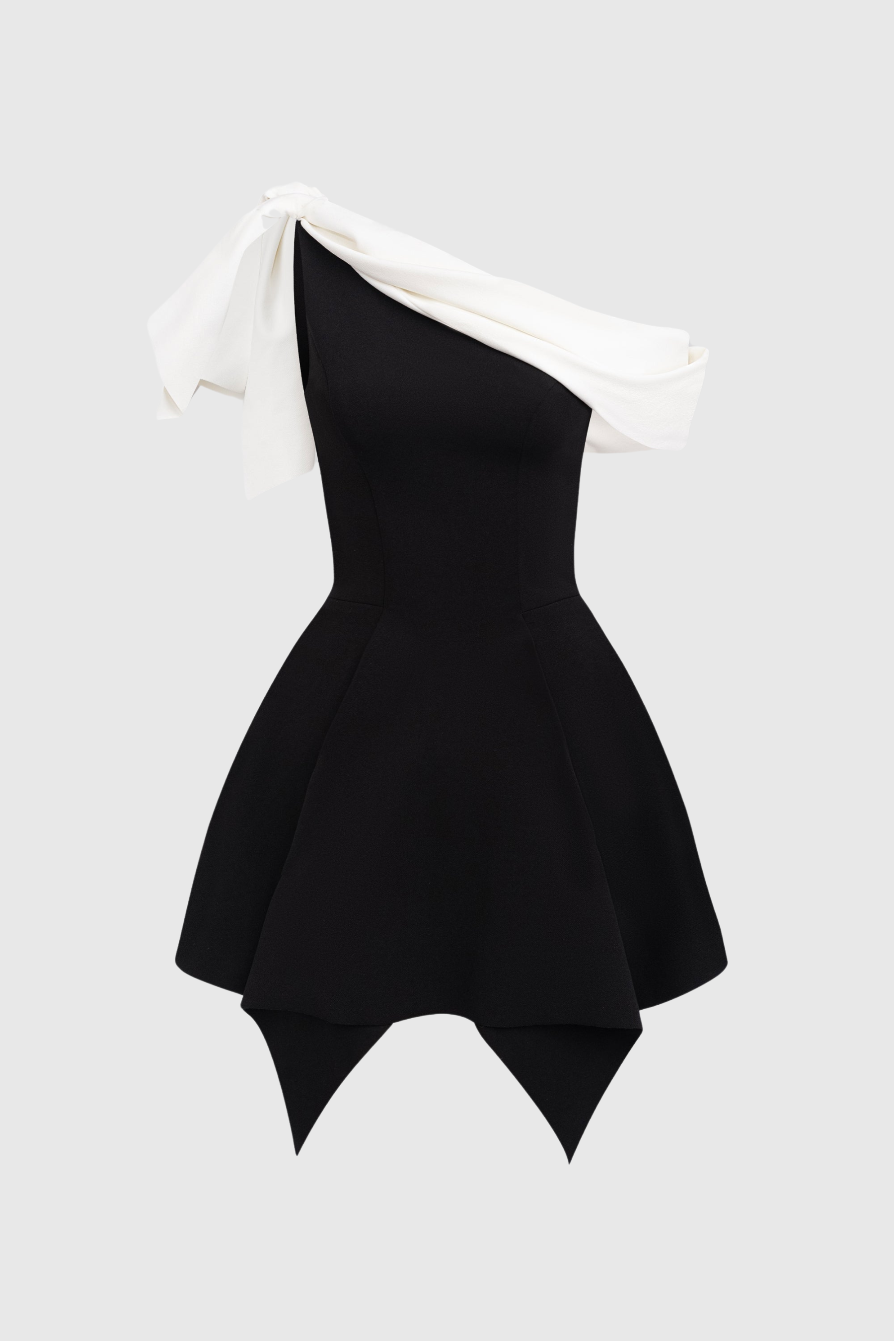 Gerardi Asymmetrical Flared Mini Dress