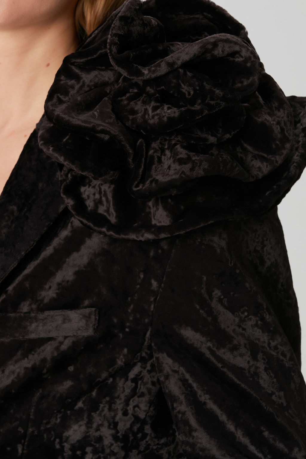 Habib Floral Appliqué Velvet Blazer