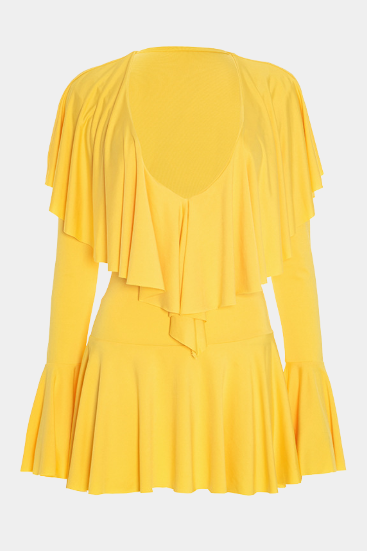 Hathay Ruffle Mini Dress - Yellow