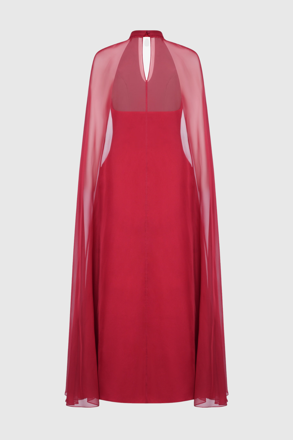 Hayas Mesh Shawl Pleated Maxi Dress